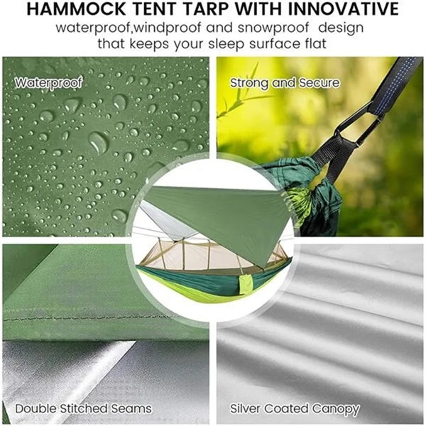 Portable Camping Hammock With Rian Fly And Mosquito Net