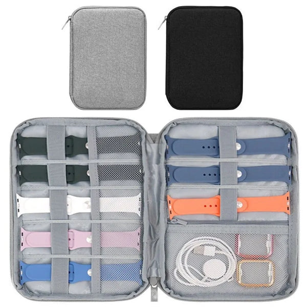 Portable Watch Strap Organizer Travel Tech Case Pouch