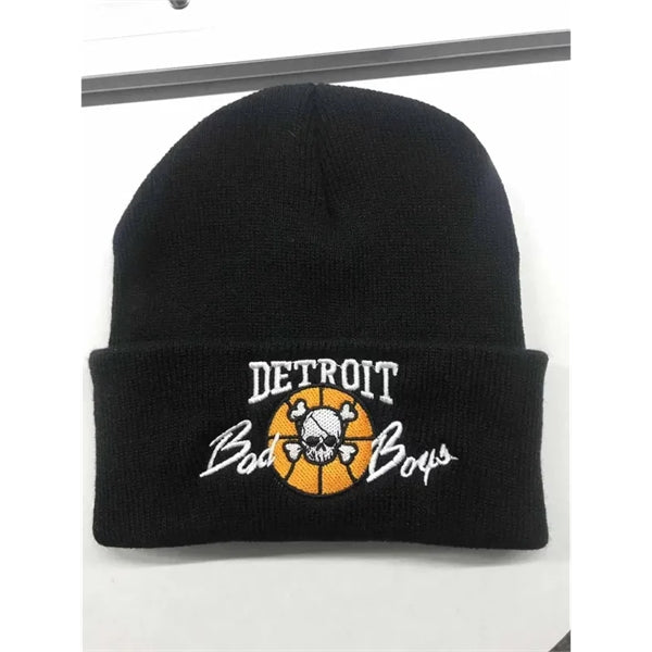 Knit Beanie with cuff caps Embroidered