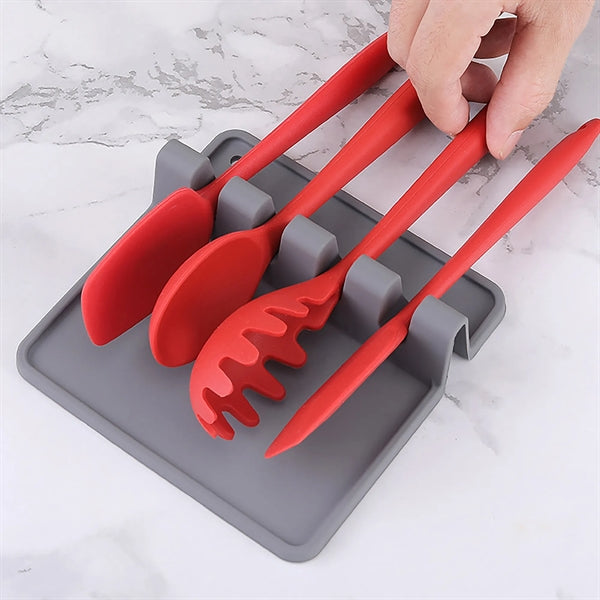 Easy-To-Clean Silicone Utensil Rest