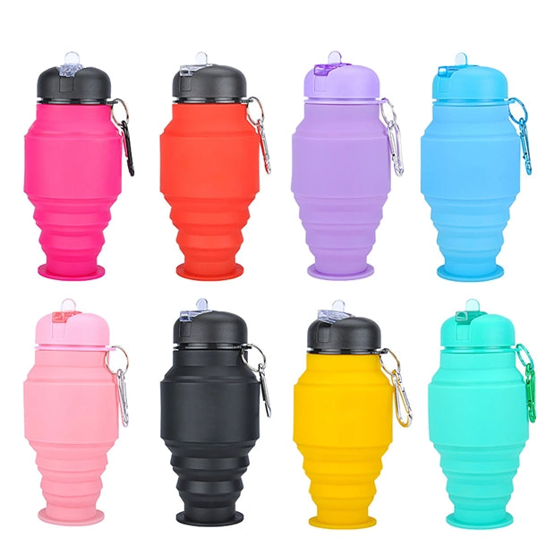 Collapsible Drink Flask With Carabiner