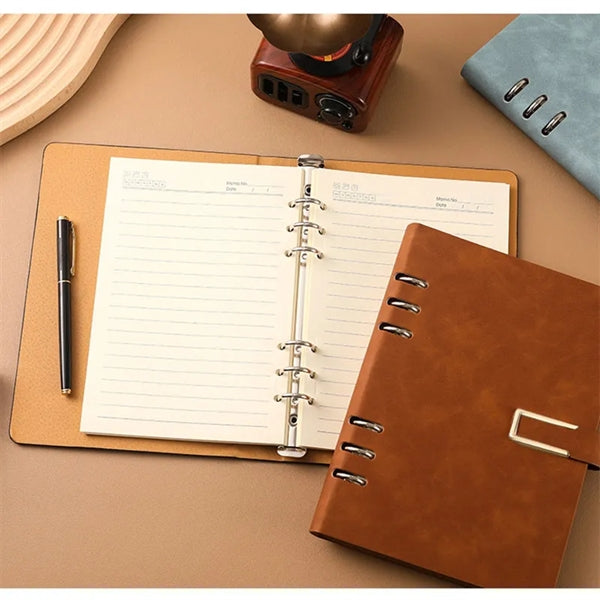 Refillable A5 Leather Binder Journal