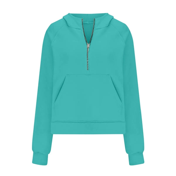 Sweatshirt Half Zip Cropped Pullover for Women