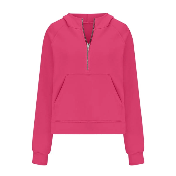 Sweatshirt Half Zip Cropped Pullover for Women