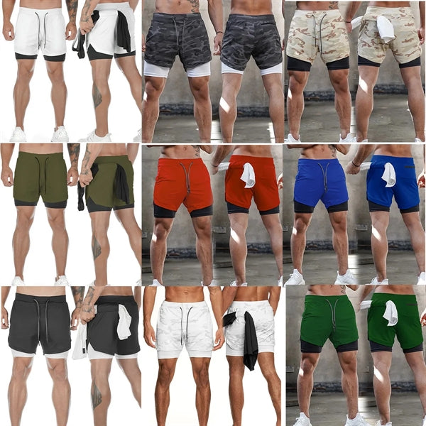 Men's Outdoor Fitness Double-Layer Sports Pants