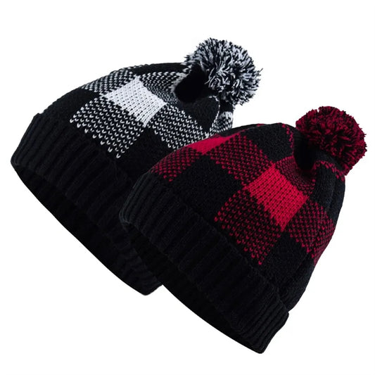 Premium Cuffed Knit Pompom Beanie With Emblem Embroidered