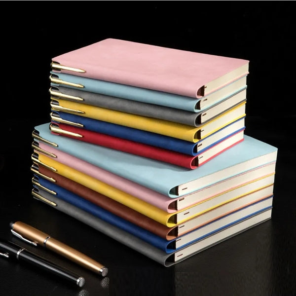 A5 Soft Faux Leather Cover Notebook Journals with pen