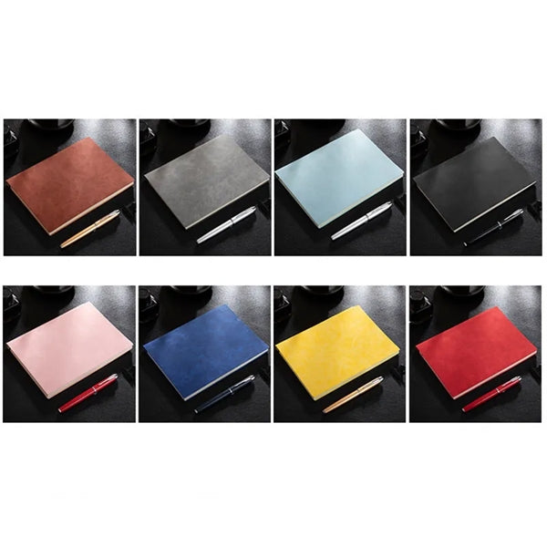 A5 Soft Faux Leather Cover Notebook Journals with pen