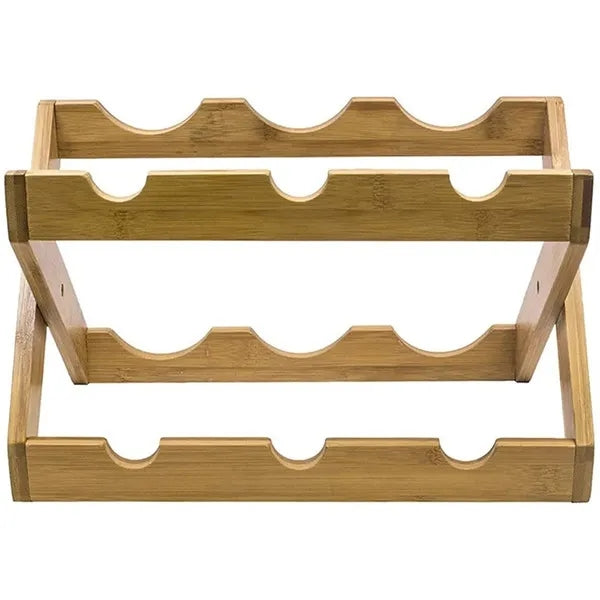 Luxury Business Gift Bamboo Foldable Wine Rack 6-Bottles