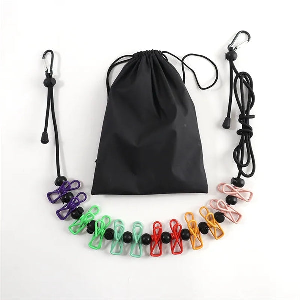 Retractable Portable Clothesline With Clip