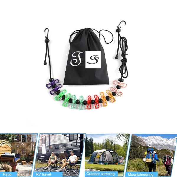 Retractable Portable Clothesline With Clip