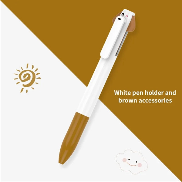 Writing Two-color Black and Red Plastic Ballpoint Pen