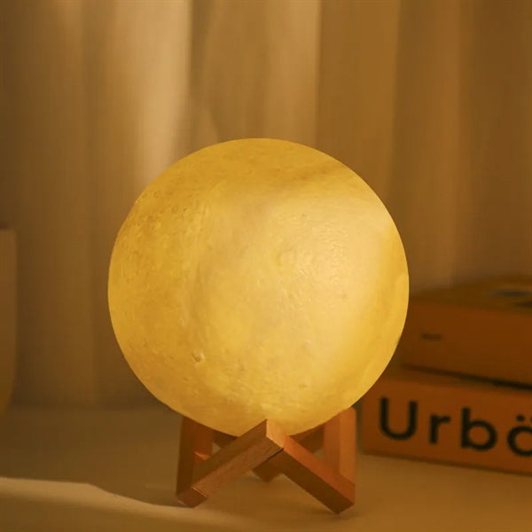 Rechargeable Led Warm Night Light 3d Galaxy Moon Lamp