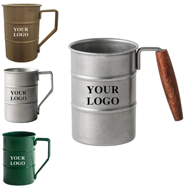 Unbreakable Vintage Stainless Steel Travel Mug With Handle