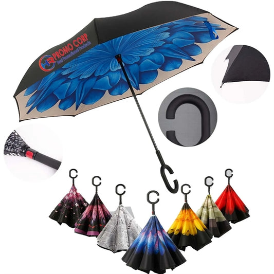 Double Layer C Handle Reverse Umbrella