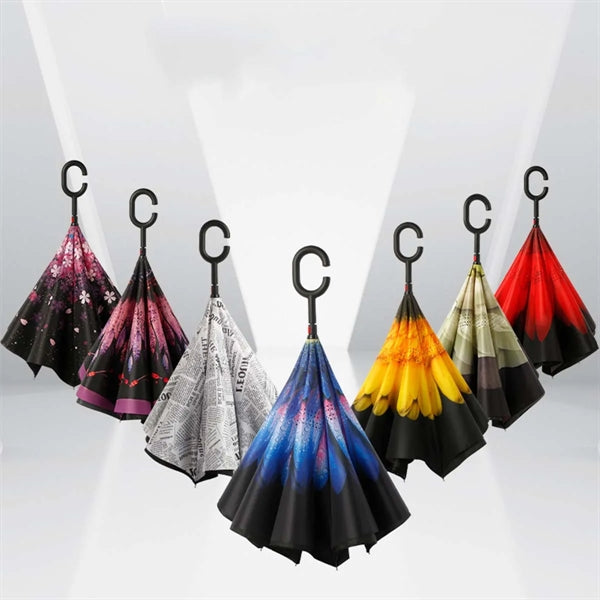 Double Layer C Handle Reverse Umbrella