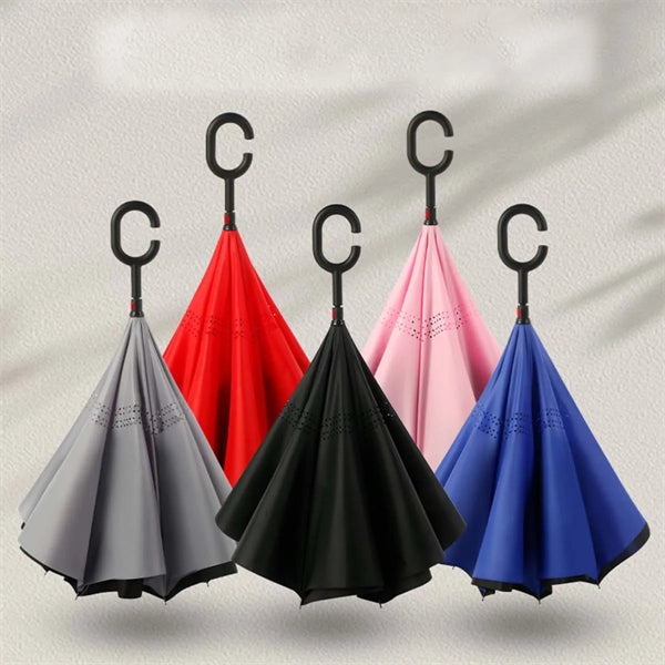 Double Layer C Handle Reverse Umbrella