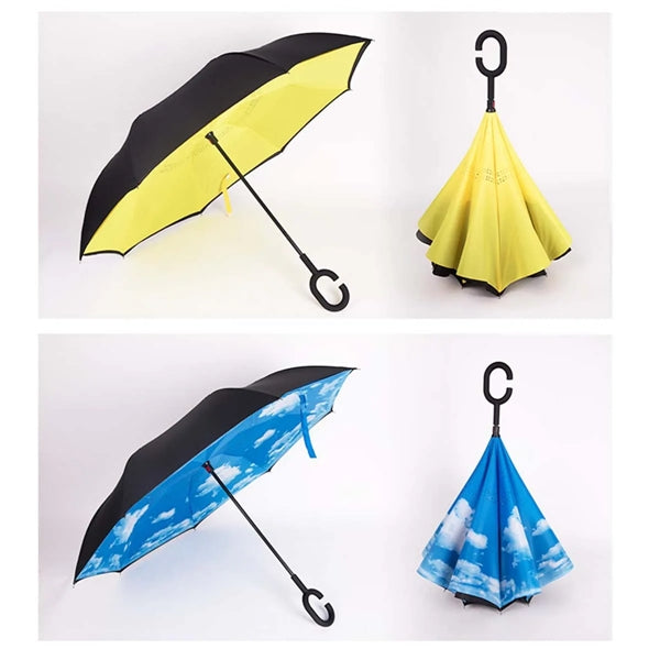 Double Layer C Handle Reverse Umbrella