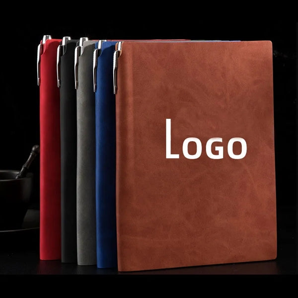 A5 Soft Faux Leather Cover Notebook Journals with pen