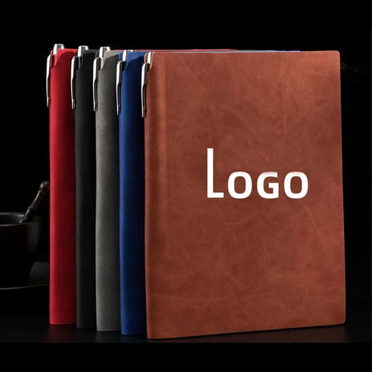 A5 Soft Faux Leather Cover Notebook Journals with pen