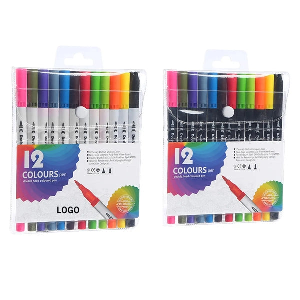 Double Tip Brush Color Pens