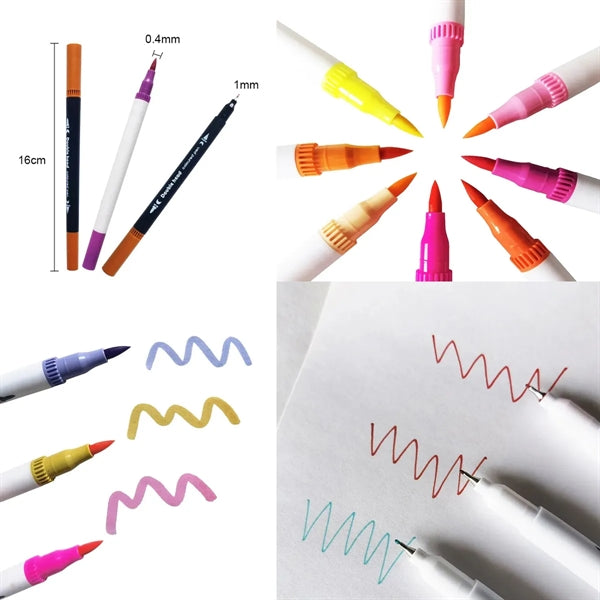 Double Tip Brush Color Pens