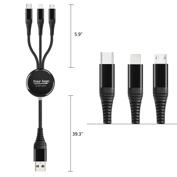 Business 3-in-1 Luminous Charging Cable Gift