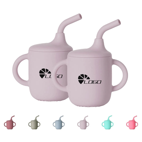 Baby Silicone Drinking Cup With Straw