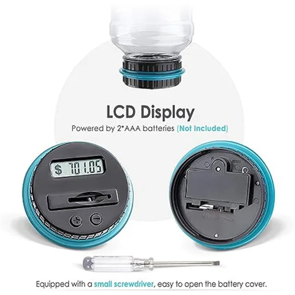 1.8L Piggy Digital Coin Counting Bank with LCD Counter