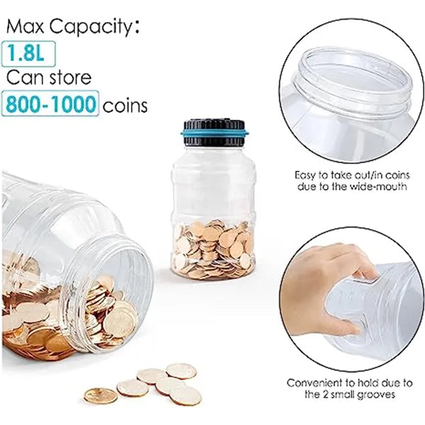 1.8L Piggy Digital Coin Counting Bank with LCD Counter