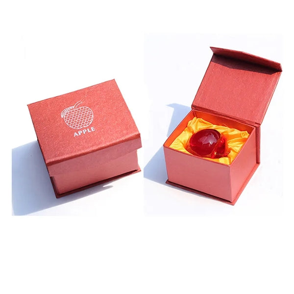 2.4In Crystal Apple Paperweight Craft Decoration