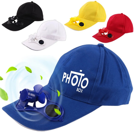 Comfortable Baseball Cap with Solar Power Cool Fan