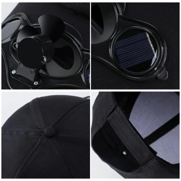 Comfortable Baseball Cap with Solar Power Cool Fan