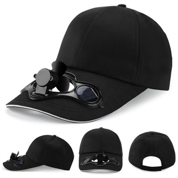 Comfortable Baseball Cap with Solar Power Cool Fan