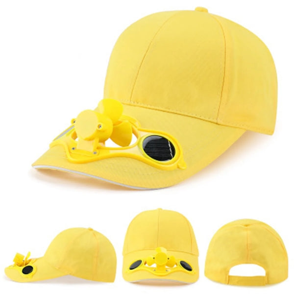 Comfortable Baseball Cap with Solar Power Cool Fan