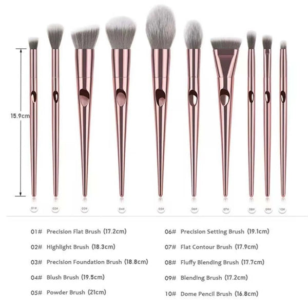10pcs Makeup Brush Kit