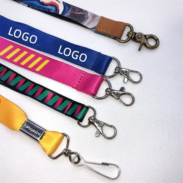 Flat Polyester Lanyard Custom Logo