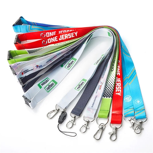 Flat Polyester Lanyard Custom Logo
