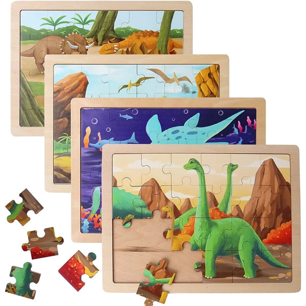 Wooden Jigsaw Puzzles for Kids Toddlers 24pcs