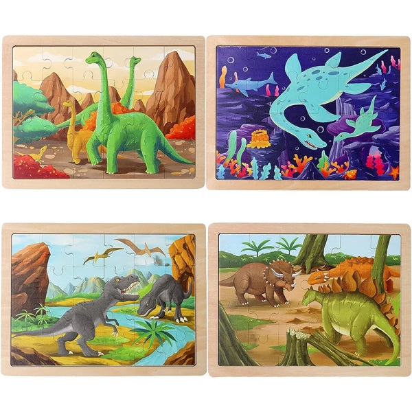 Wooden Jigsaw Puzzles for Kids Toddlers 24pcs