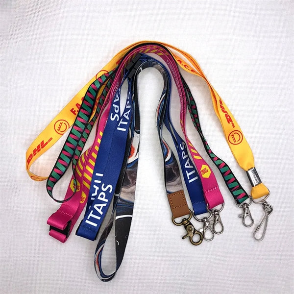 Flat Polyester Lanyard Custom Logo