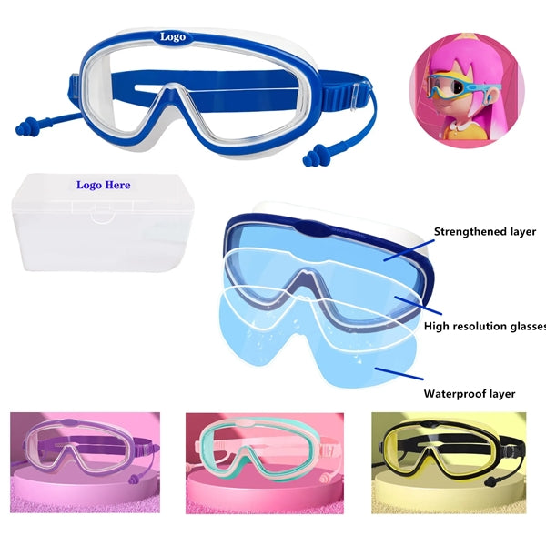 Anti Fog Kids Swim Goggles With Case
