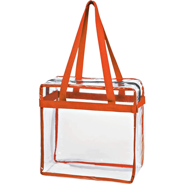 Zippered Pvc Stadium Tote Bag
