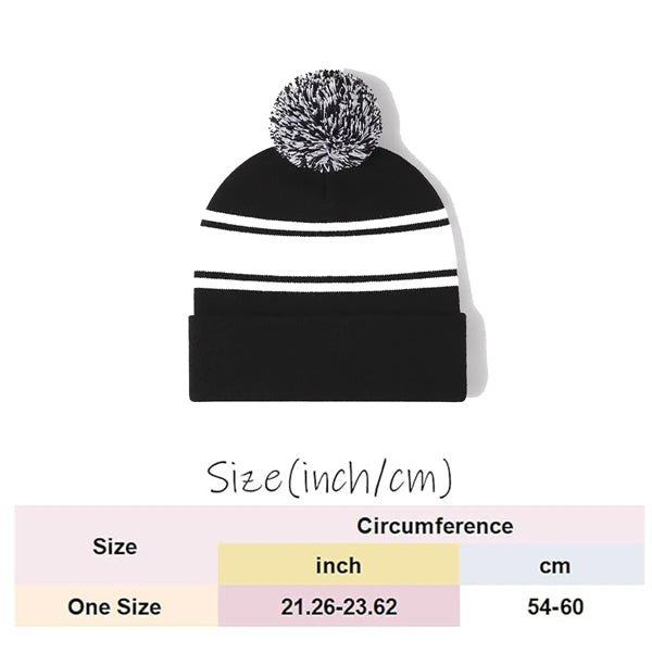 Winter Outdoor Beanie Hat Knit Thickened Warm Cuffed Cap