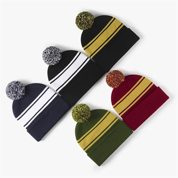 Winter Outdoor Beanie Hat Knit Thickened Warm Cuffed Cap