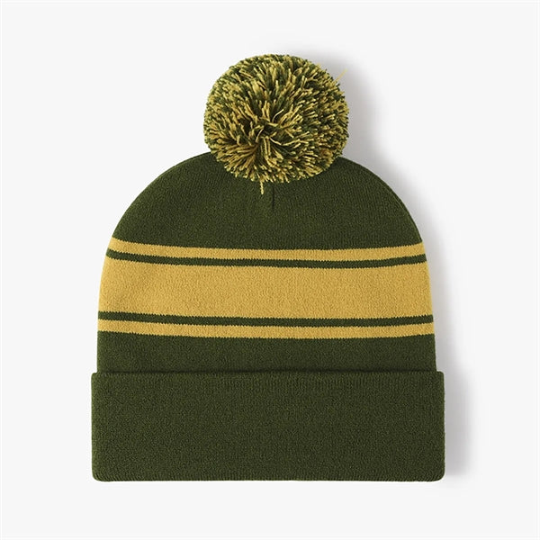 Winter Outdoor Beanie Hat Knit Thickened Warm Cuffed Cap
