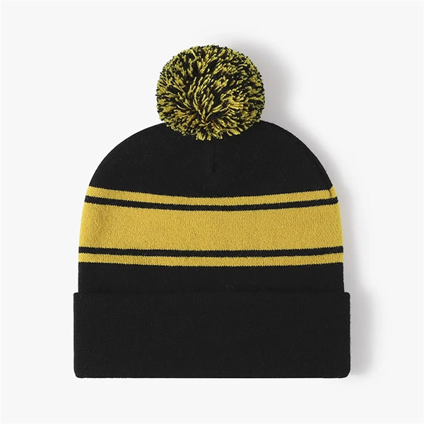 Winter Outdoor Beanie Hat Knit Thickened Warm Cuffed Cap