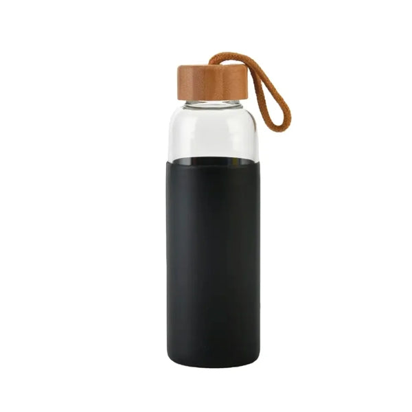 500ml Glass Water Bottle With Bamboo Lids
