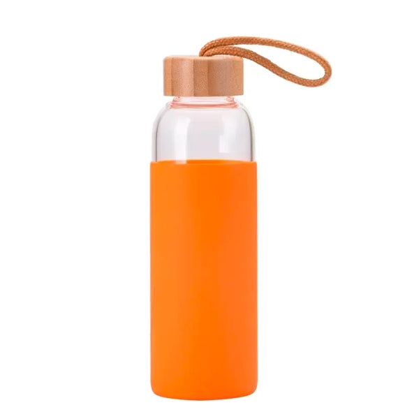 500ml Glass Water Bottle With Bamboo Lids