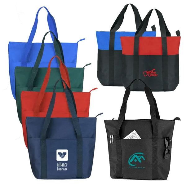 Polyester Arcadia zipper tote